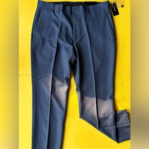Men’s Blue Slim Fit Dress Pants / Trousers (36X30)